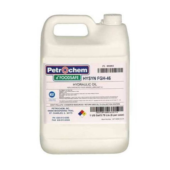 Synthetic Hydraulic Oil, Food Grade, 1 gal., ISO 46, SAE Grade 15W