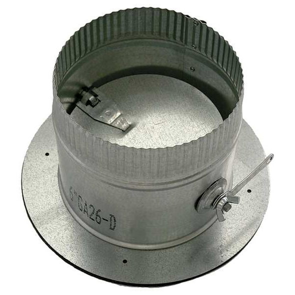 Greenseam Duct Collar w/Damper 8 in W, 6 in H GR6POCR5GA26D