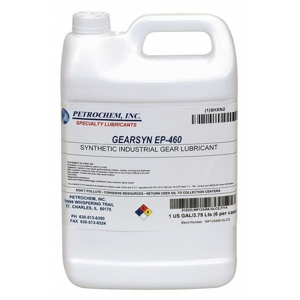 Petrochem 1 gal Gear Oil Pail 460 ISO Viscosity, 140 SAE, Clear GEARSYN EP-460-001