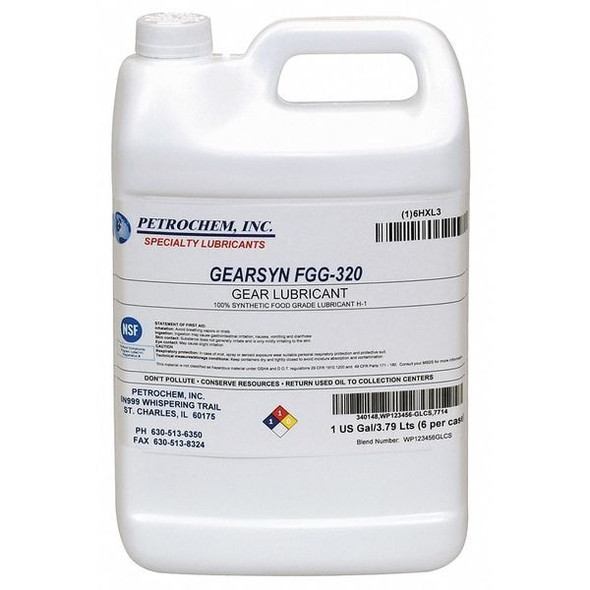 Petrochem 1 gal Gear Oil Jug 320 ISO Viscosity, 90 SAE, Clear GEARSYN FGG-320-001