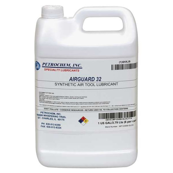 Synthetic Air Tool Lube, SAE Grade 10W, Food Grade, 1 gal., ISO 32