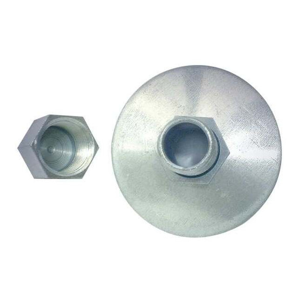 Round Duct Drain, Galvanized Steel, 12 GA, 3 1/2 in W, 1-3/4" L, 2 in H