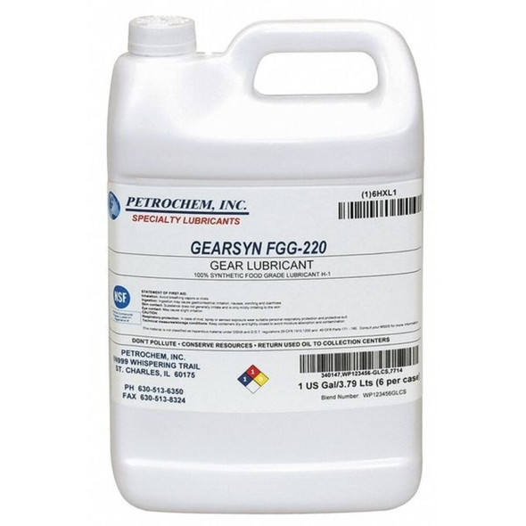 1 gal Gear Oil Jug 220 ISO Viscosity, 90 SAE, Clear  GEARSYN FGG-220-001