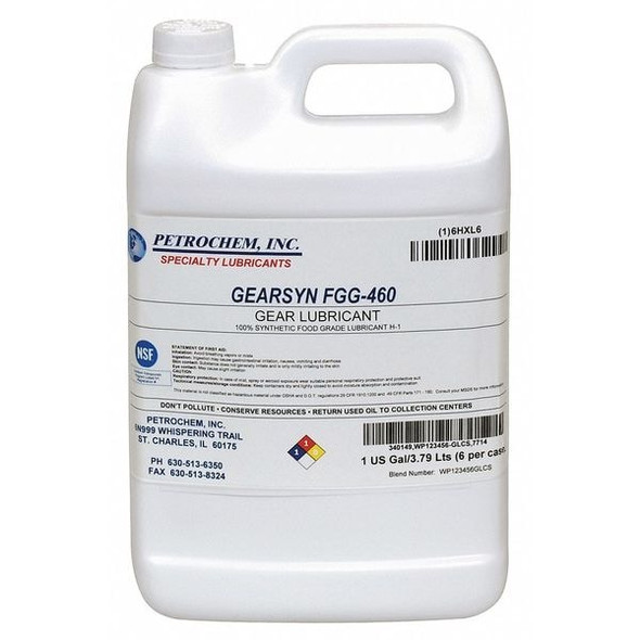 Petrochem 1 gal Gear Oil Jug 460 ISO Viscosity, 140 SAE, Clear GEARSYN FGG-460-001