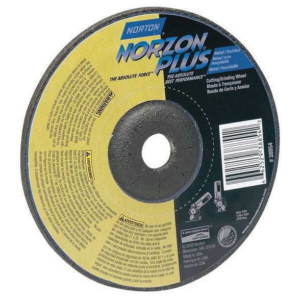 Norton Abrasives DepressedGrindWhl,7/8"CN,UnthreadHle 66252843334