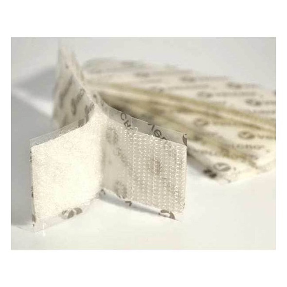Reclosable Fastener Shapes, Acrylic Adhesive, 4 in, 1 in W, White, 50 PK