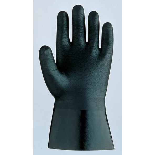 Showa 6784 Chemical Resistant Gloves, Neoprene, 14 in L, 87 mil, Black, L, 1 PR 6784