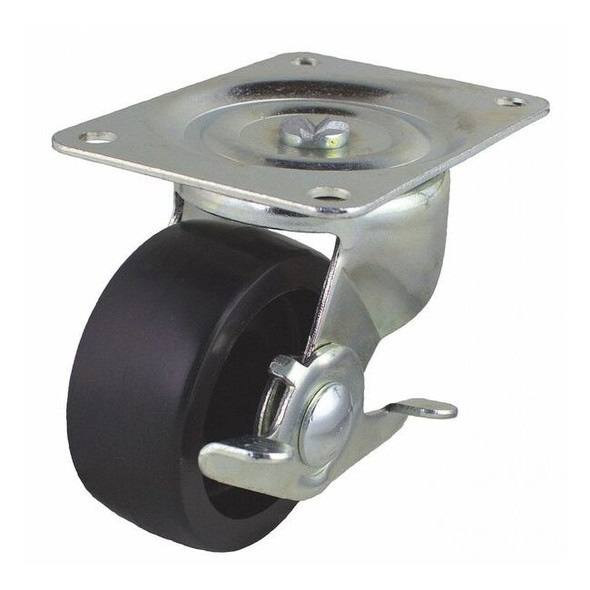 Manufacturer Varies Plate Caster,210 lb. Load Rate,3-13/16"H P2S-PB030G-P-SB
