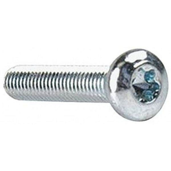 #10-32 x 1 in Torx Pan Machine Screw, Zinc Plated Steel, 100 PK