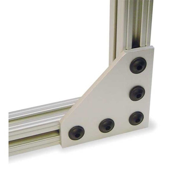 Faztek JoiningPlate,Alum,Silver,1-4in,41-2in 15JP4507