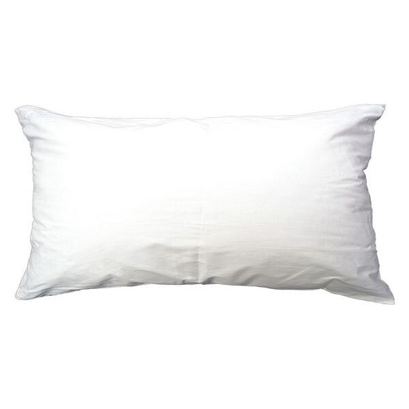 R & R Textile Pillow, King, 37x21 In., White X11702