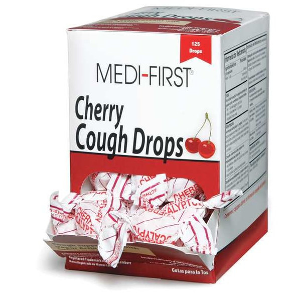 Medi-First Cough Drops, Lozenge, 7.6mg, PK125 81525