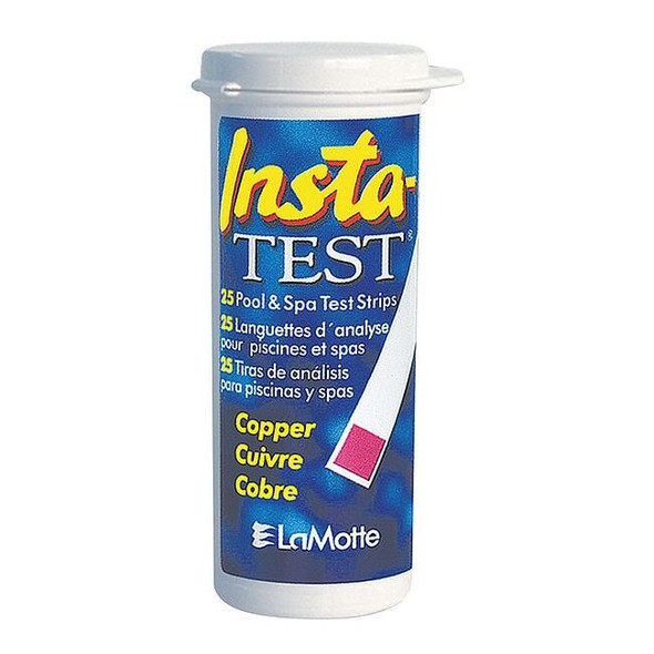 Lamotte Test Strip,Copper,0 to 3.0 PPM,PK25 2991-G