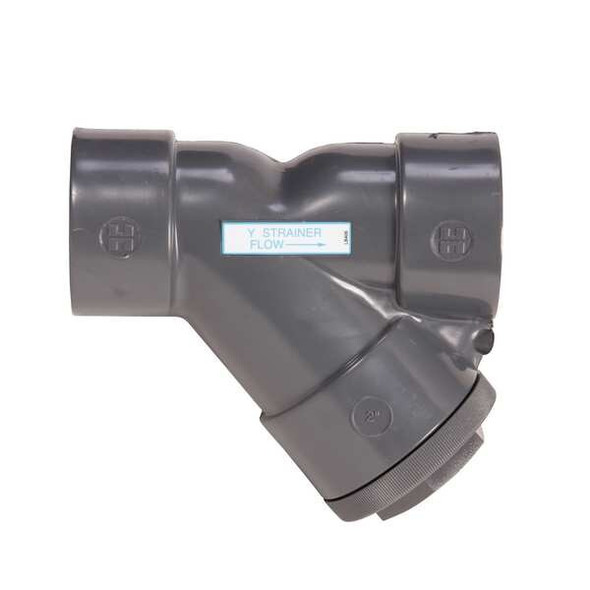 Hayward Flow Control Y Strainer, 2" Pipe, Threaded, Clear PVC, 150 psi YS00200T