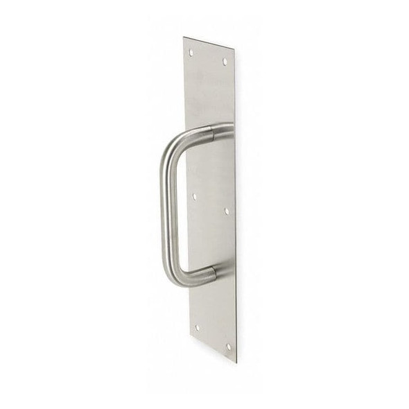Rockwood Pull Plate,Oval Grip,Aluminum,3 x12 In 102 X 70B.32DMS