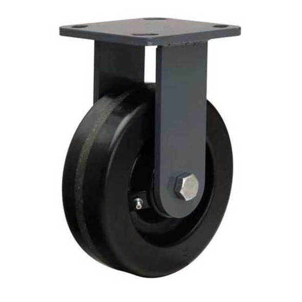 Hamilton Plte Caster,Rgd,Phenolic,6 in.,1200 lb,B R-WH-6P