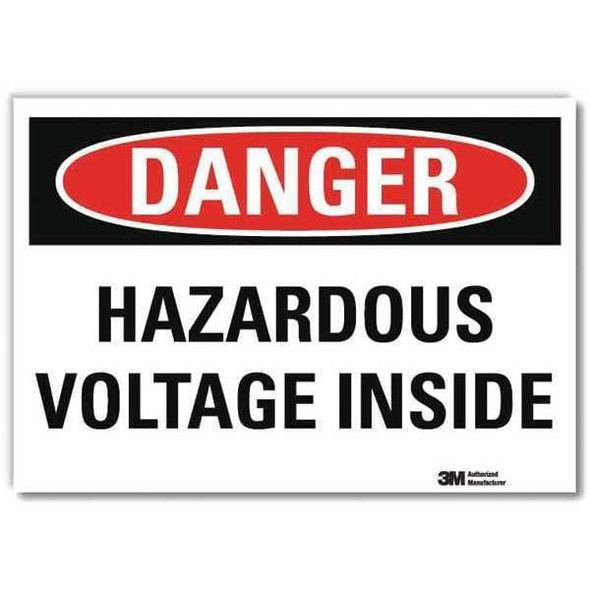 Lyle Danger Sign,Self-Adhesv Mount,10inWx7inH, U3-1577-RD_10X7 U3-1577-RD_10X7