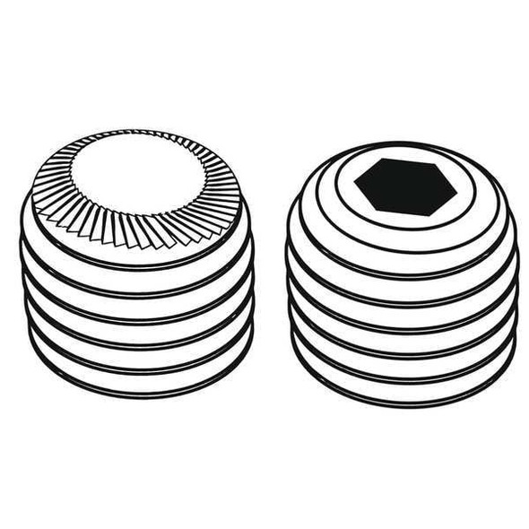 Manufacturer Varies ScktStScrw,KnrldCupPt,#8-32,3/16"L,PK100 U07890.016.0018