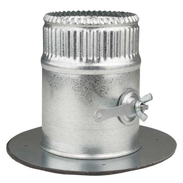 Greenseam Collar W/Damper,4" Duct Size GR6POCR4GA26D