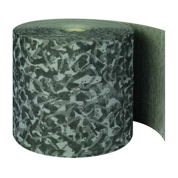 Brady Sorbent Roll, 26 gal, 15 in x 150 ft, Universal, Gray, Polypropylene BM15