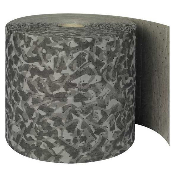 Brady Sorbent Roll, 26 gal, 15 in x 150 ft, Universal, Gray, Polypropylene BM15