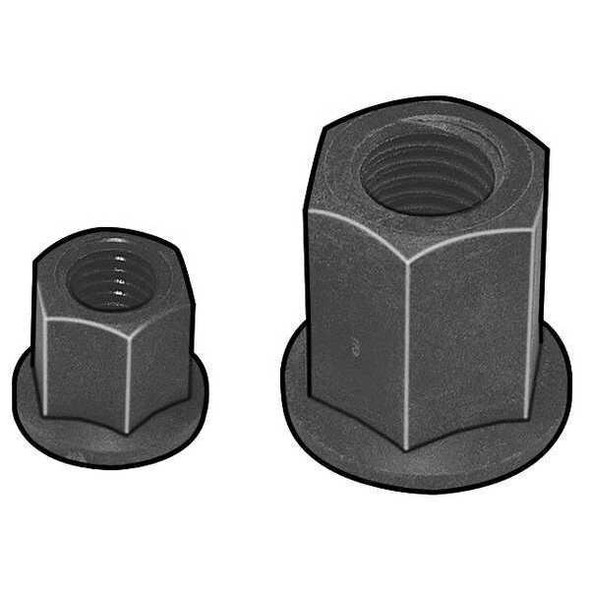Flange Nut, 3/4"-10, Isoplast, Not Graded, Plain, 3/4 in Hex Wd