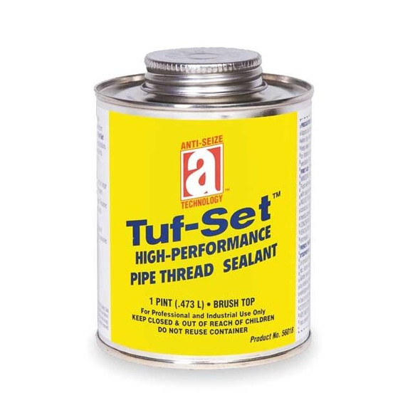 Pipe Thread Sealant 19.2 fl oz, Brush-Top Can, Tuf-Set, Blue, Paste