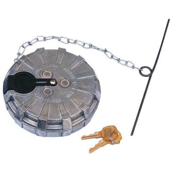 Velvac Aluminum Fuel Cap,Female,Non-Vented,4 In 600169-1 Velvac Aluminum Fuel Cap,Female,Non-Vented,4 In 600169-1
