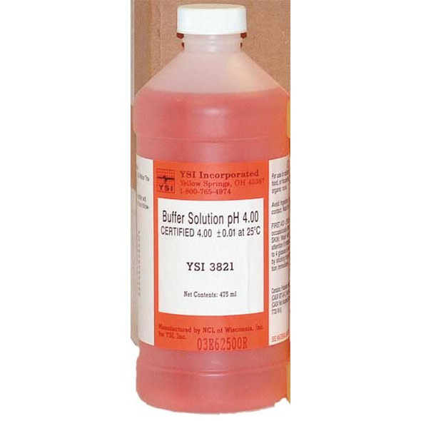 Ysi Buffer Solution,pH,4.00,Pt,PK6 3821