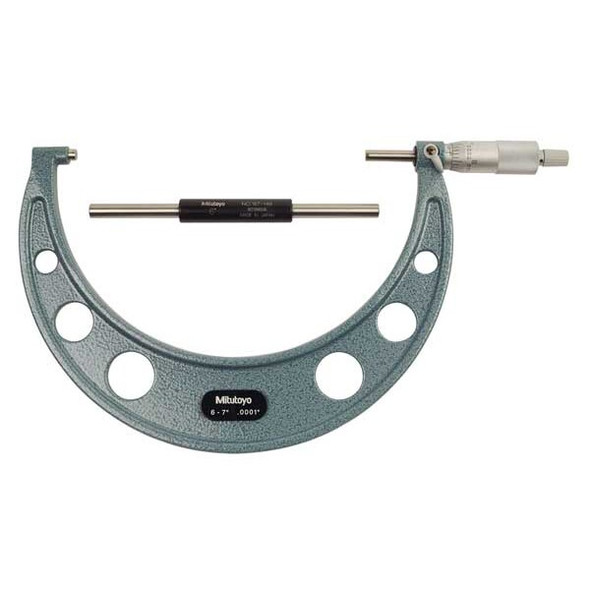 Mitutoyo Micrometer,6-7 In,0.0001 In 103-221