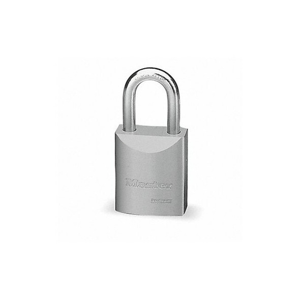 Master Lock Keyed Padlock, 29/32 in,Rectangle,Silver 7040KA