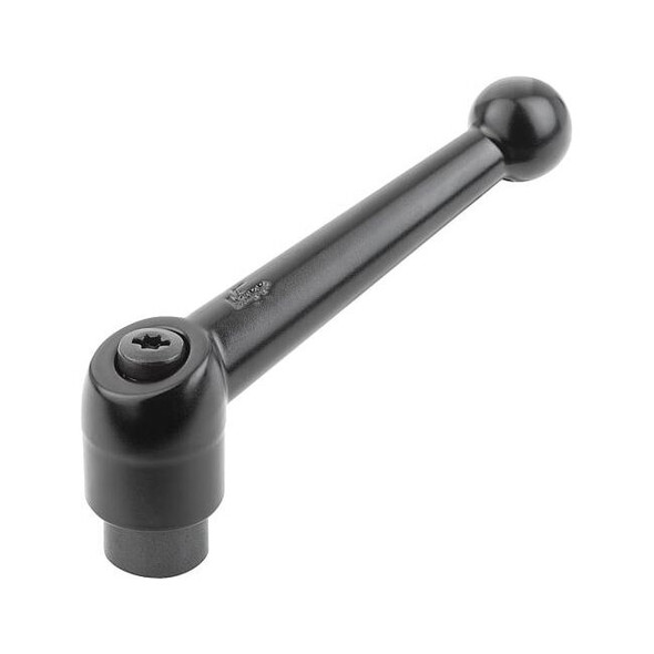 Adjustable Handle, Size: 3 5/16-18 Zinc, Black Satin, Comp: Steel