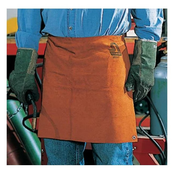 Steiner Welding Apron, Leather, 3 oz/sq ft, 18 in Length, Brown, Universal 12161