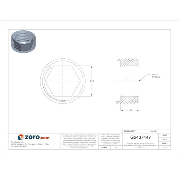 Foreverbolt FB3HEXN3816P50
