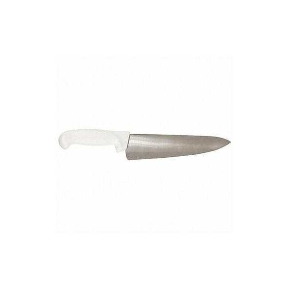 Crestware Chef Knife,8 in Blade,White Handle KN30 Crestware Chef Knife,8 in Blade,White Handle KN30