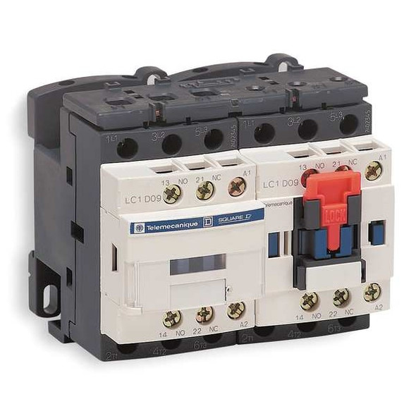 IEC Magnetic Contactor, 1NC/1NO, 24V AC, 3 P, Reversing, Screw Clamp