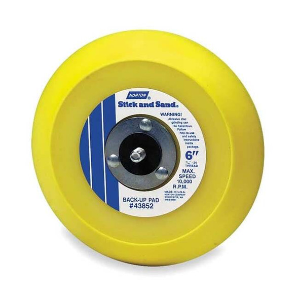 Norton Abrasives Low Pro Hook/Loop Disc Backup Pd,5in Dia 63642506135