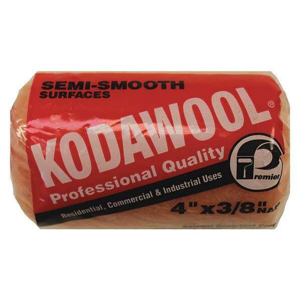 Premier 4" Paint Roller Cover, 3/8" Nap, Polyester/Knitted Wool 4KW2-38