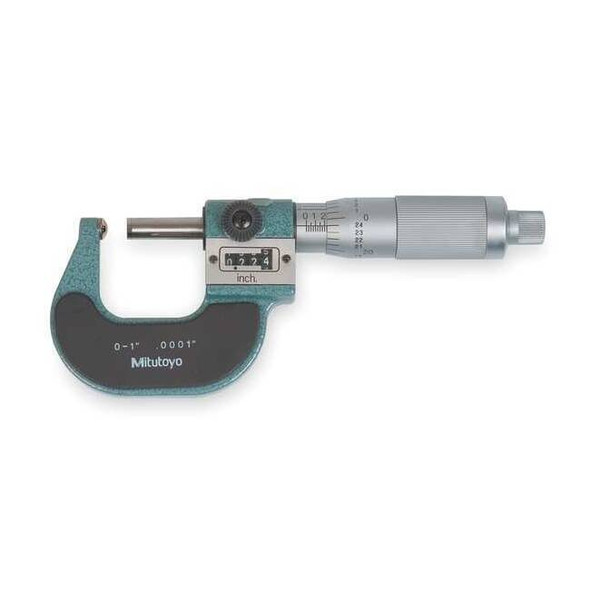 Mitutoyo Spherical Micrometer,Flat,0-1" 295-153