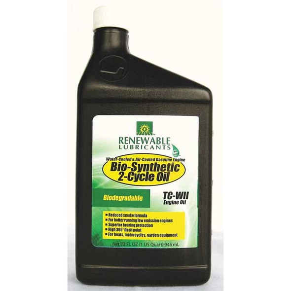 Renewable Lubricants 2-Cycle Engine Oil,Bio-Synthetic,1qt 85211