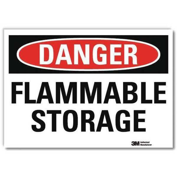 Danger Sign, 10 in H, 14 in W,Horizontal Rectangle, English, U3-1508-RD_14X10