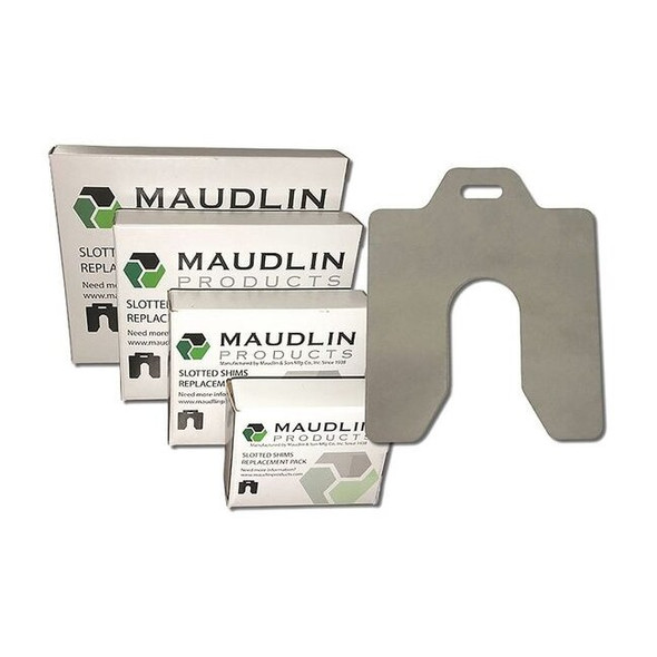 Maudlin Products Slotted Shim B-3 x 3" x 0.075", Pk10 MSB075-10