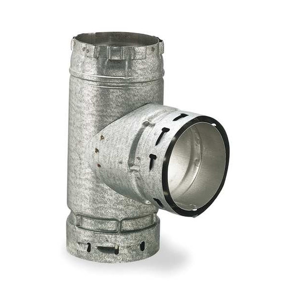 Ameri-Vent Standard Tee,6" Dia.,11-1/2" L 6ET
