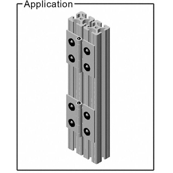 Faztek Butt Hinge, Aluminum, 2 in Leaf W x Anodized 10HI8216
