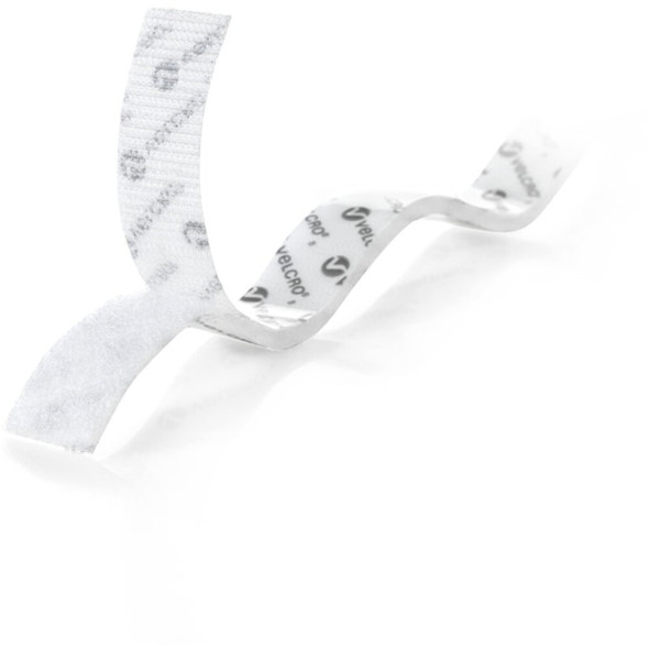 Velcro Brand Reclosable Fastener, Rubber Adhesive, 15 ft, 3-4 in W, White 90082