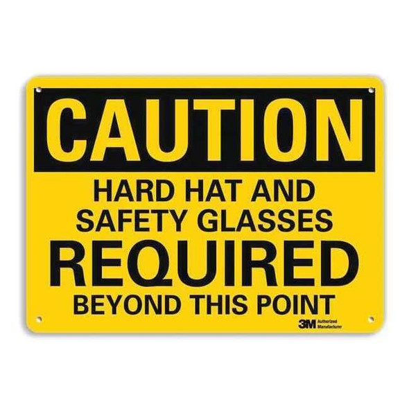 Lyle Safety Sign,Hard Hat Safety Glasses,7inH U4-1354-RA_10X7