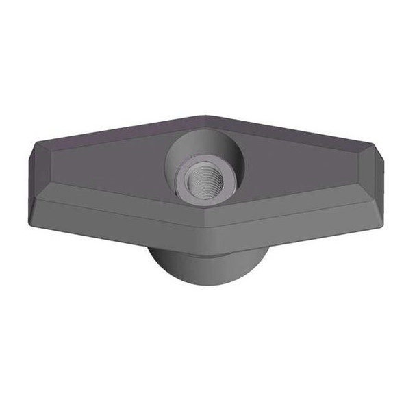 T Knob, 5/16-18 Thread Size, 1.125"L, Thru, Locking Tap, Steel