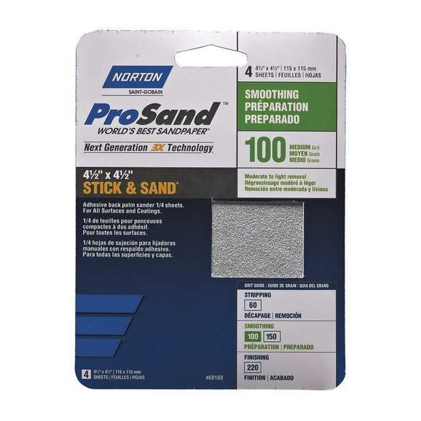 Norton Abrasives Sandpaper Sheet,11 in L,9 in W,PK20 07660768173