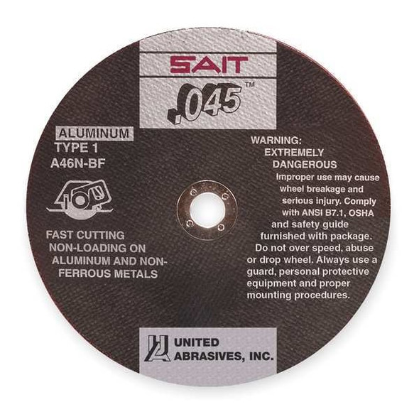 United Abrasives/Sait Abrasive Cut-Off Wheel,7/8"Connect.,A46N 23314 United Abrasives/Sait Abrasive Cut-Off Wheel,7/8"Connect.,A46N 23314