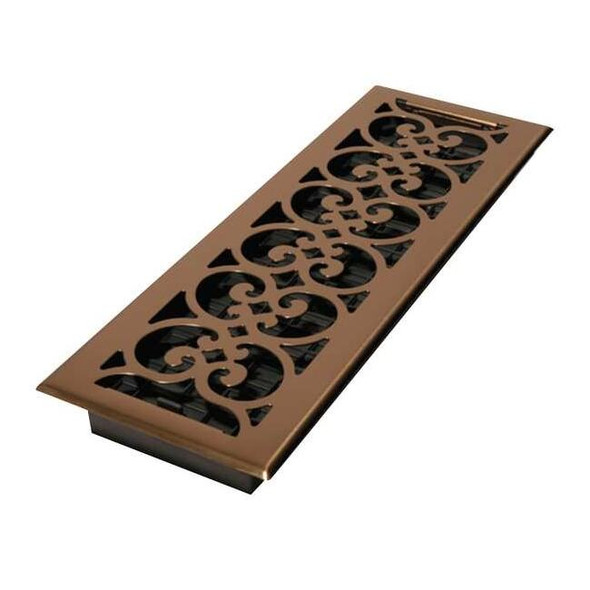 Decor Grates Floor Register 5.5 X 15.5, Antique Brass, Brass SPH414-A